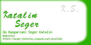 katalin seger business card